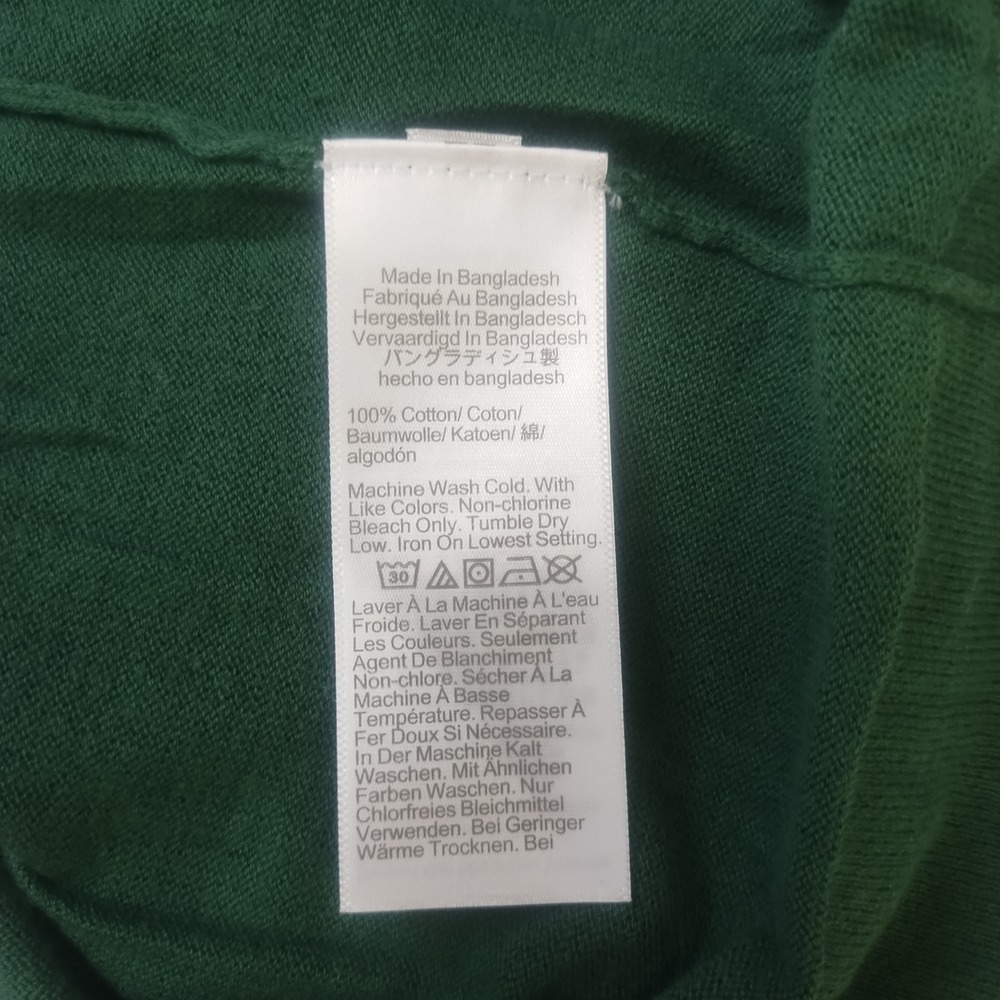 J.Crew Teddie Crewneck Sweater Women's Small Green 100% Cotton Lightweight - Picture 4 of 6